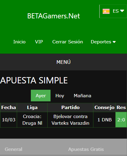 boleto de apuesta vip ganada